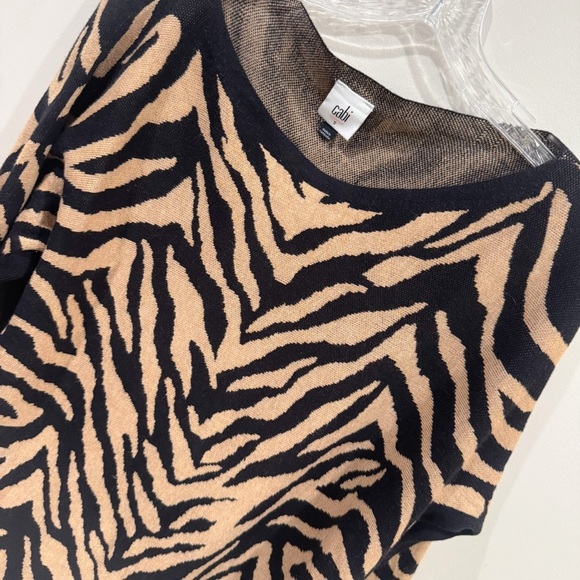 CAbi Dani Pullover Brown Black Zebra stripe ❤️ - Picture 4 of 7